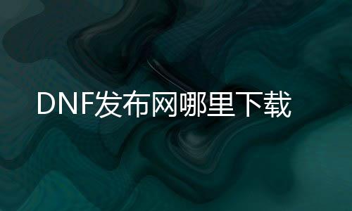 DNF发布网哪里下载