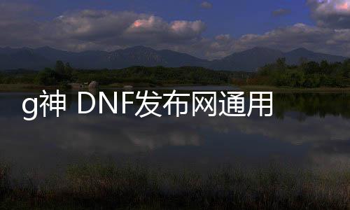 g神 DNF发布网通用